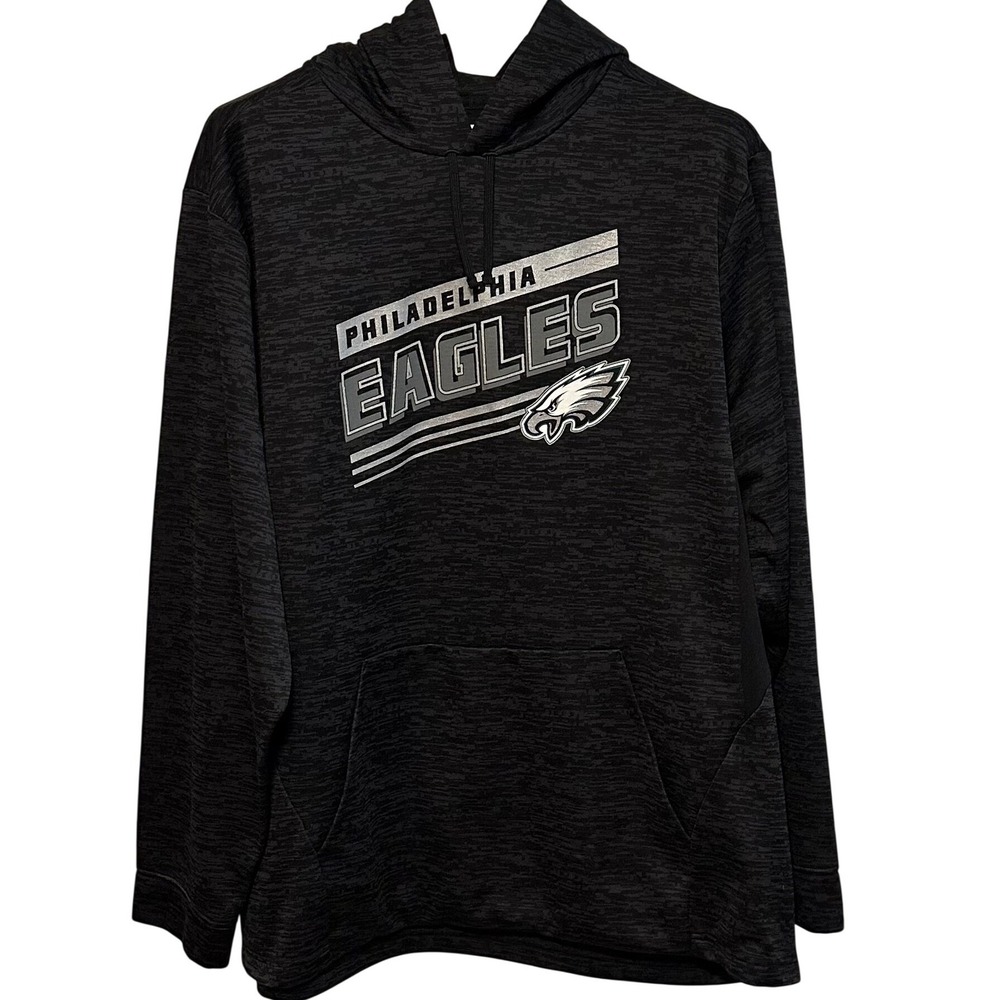 NFL Team Apparel Philadelphia Eagles Pullover Hoodie Sweatshirt Mens XL Black